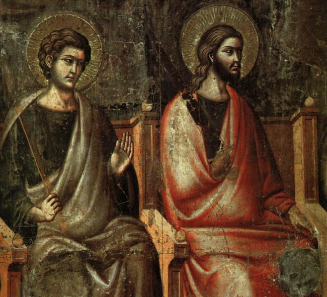 CAVALLINI, Pietro The Last Judgement (detail of the Apostles) fg oil painting image